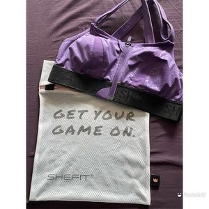 Womens medium purple fully adjustable Shefit sports bra